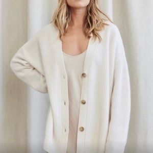 Jenni Kayne Ivory Cashmere Cocoon Cardigan XXS